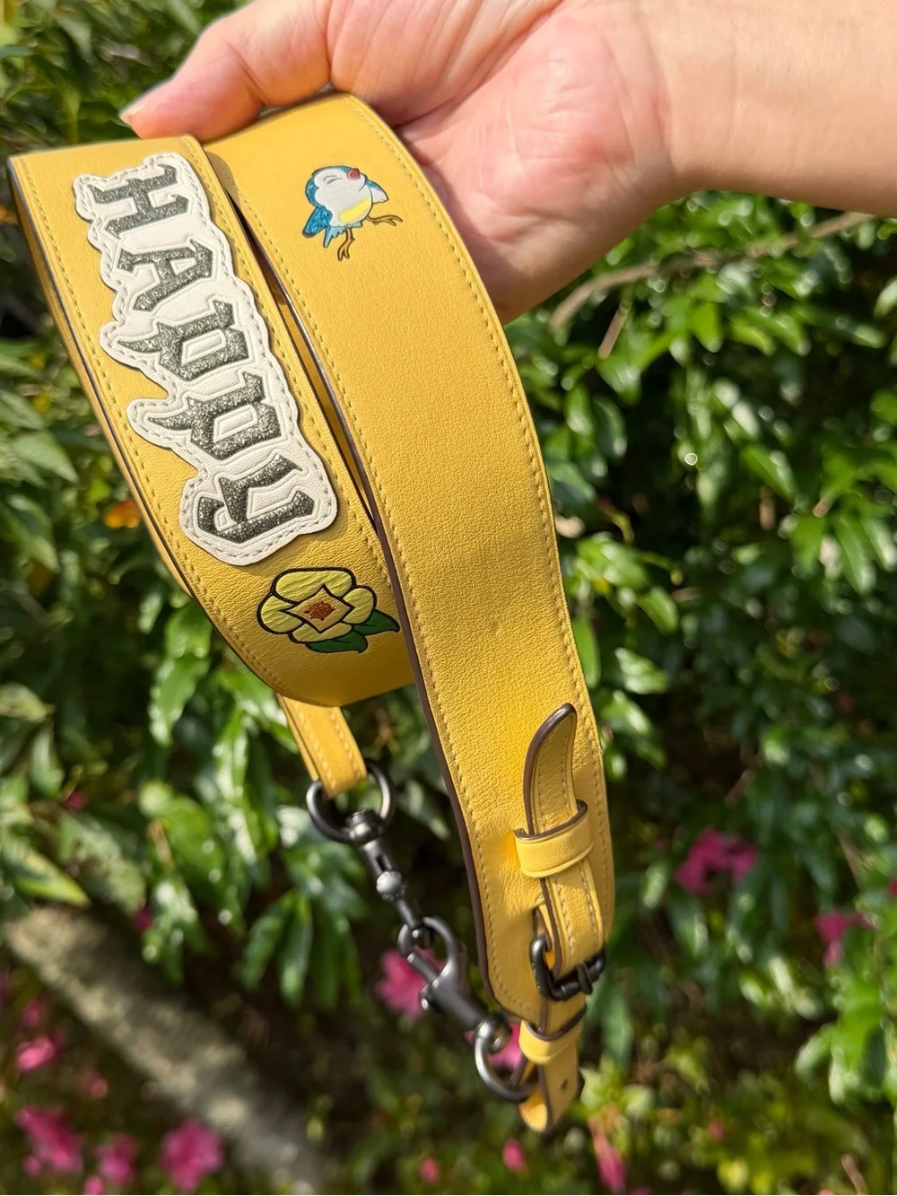 Disney X Coach Happy Strap 32800 – A Dark Fairy Tale – Yellow Leather